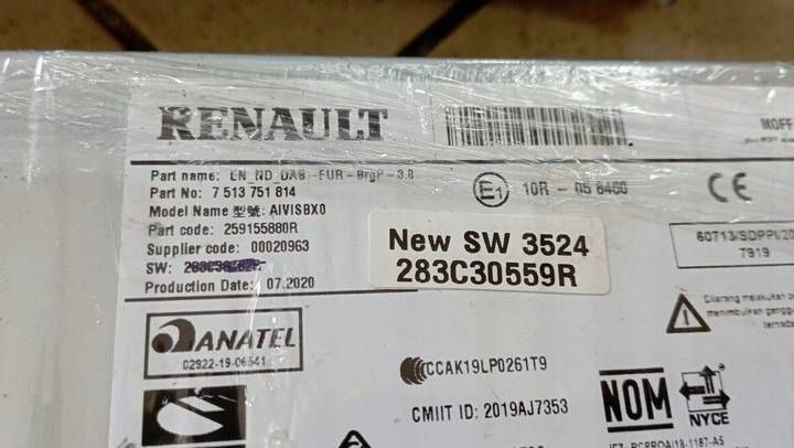RADIO display navigation RENAULT TWINGO III LIFT KPL