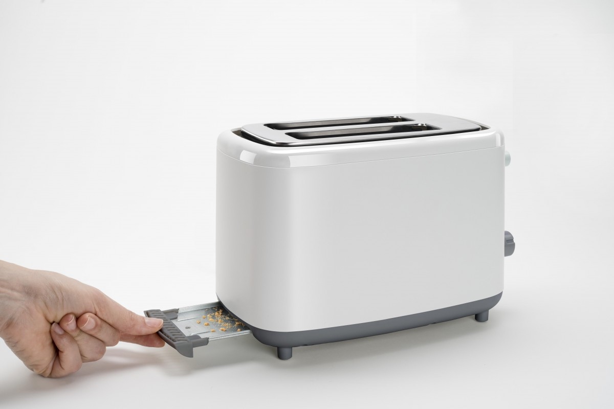 BLACK+DECKER Toster 820W 2 Szerokie Szczeliny 7 Stopni Opiekania Biały — miniatura 10