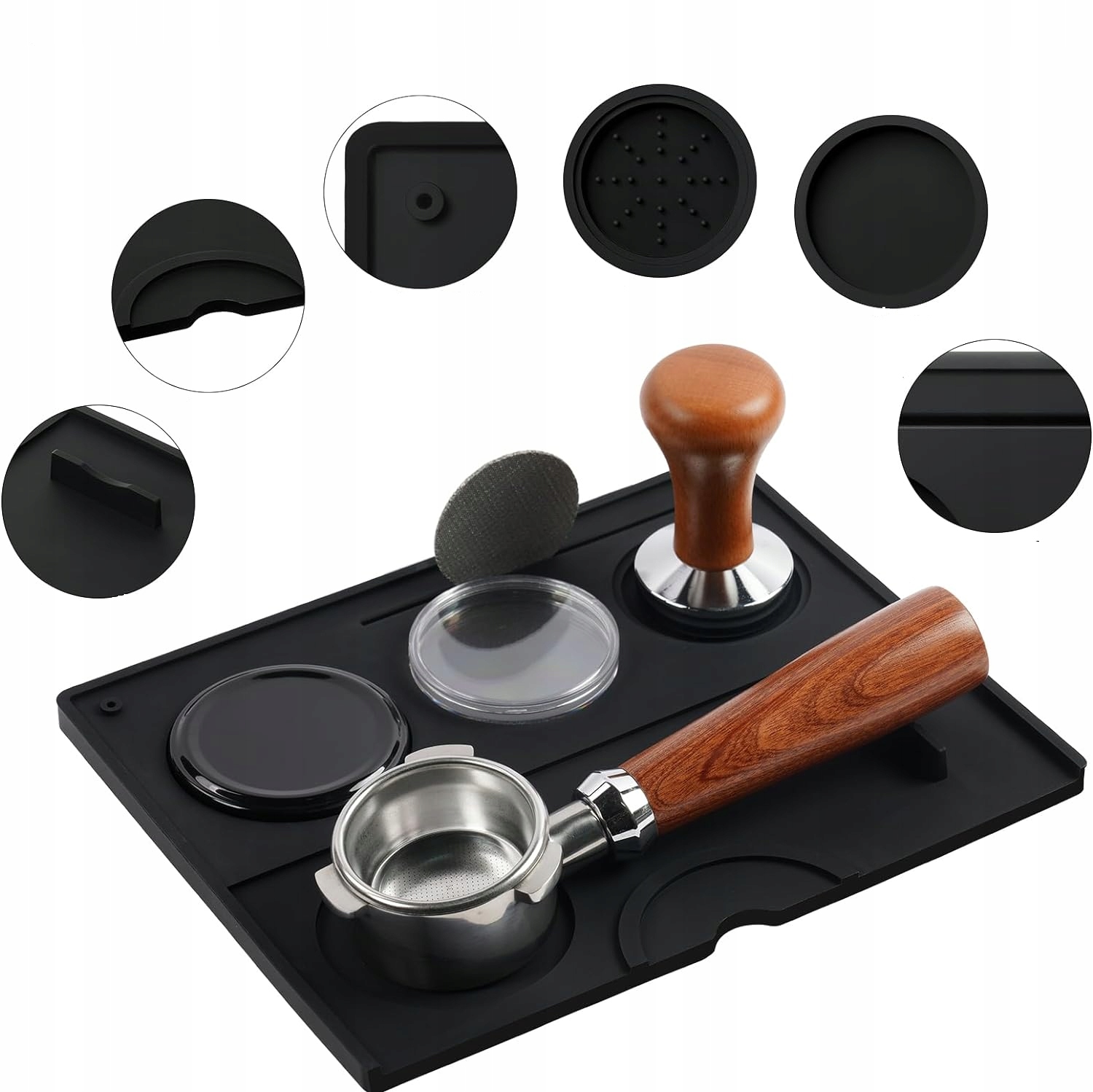 Protiskluzová Tampingová Podložka 25x20 cm Silikonová Podložka Na Šlehání Kávy