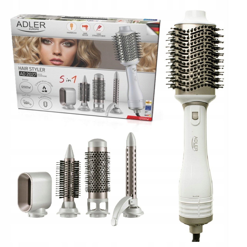 Kulmofén 5 nástavců 5v1 Keramický rotační 1200W AD2027wc