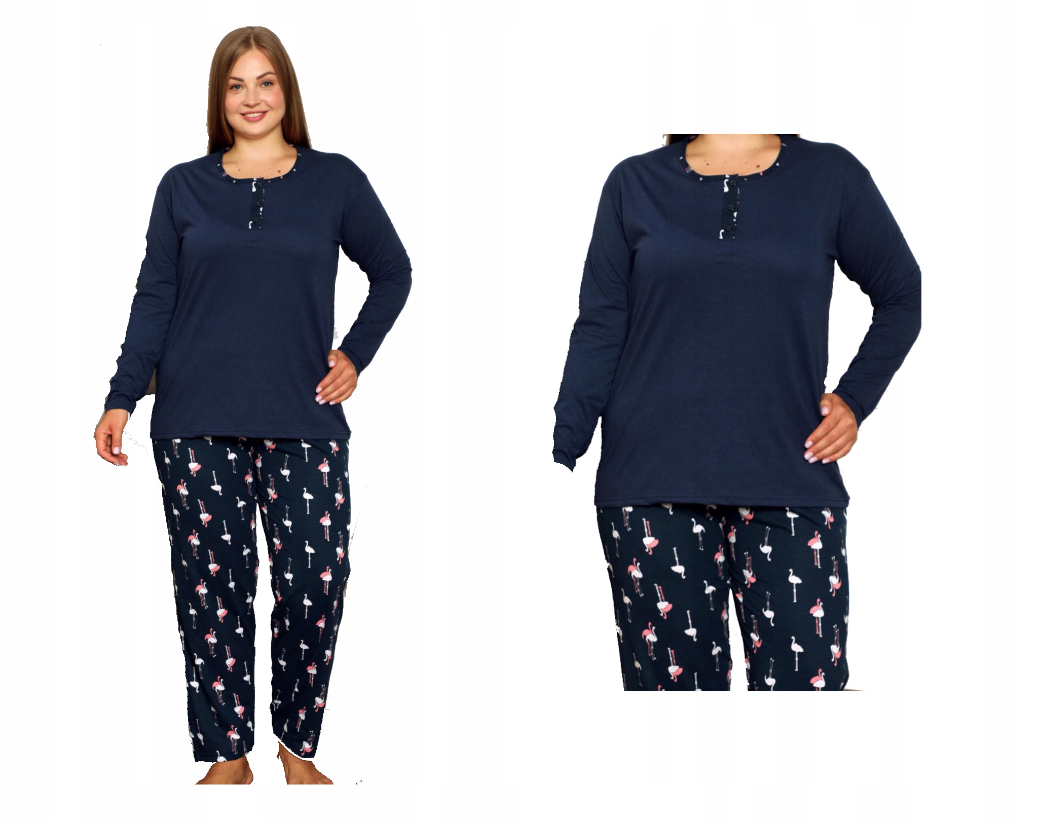 

Piżama damska z bawełny długa duży rozmiar XL