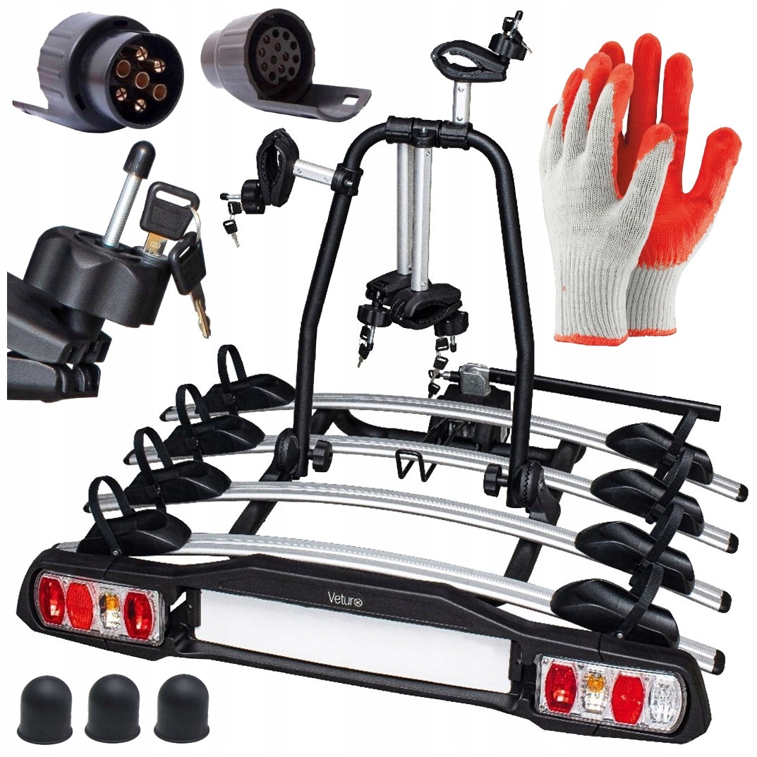 UCHWYT BAGAŻNIK UCHYLANY ROWEROWY 4 ROWERY NA HAK HOLOWNICZY 60KG PLATFORMA