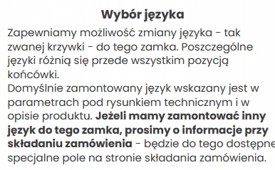 Zamek klamka ćwierć obrotowy typ ''T'' na klucz Marka inny