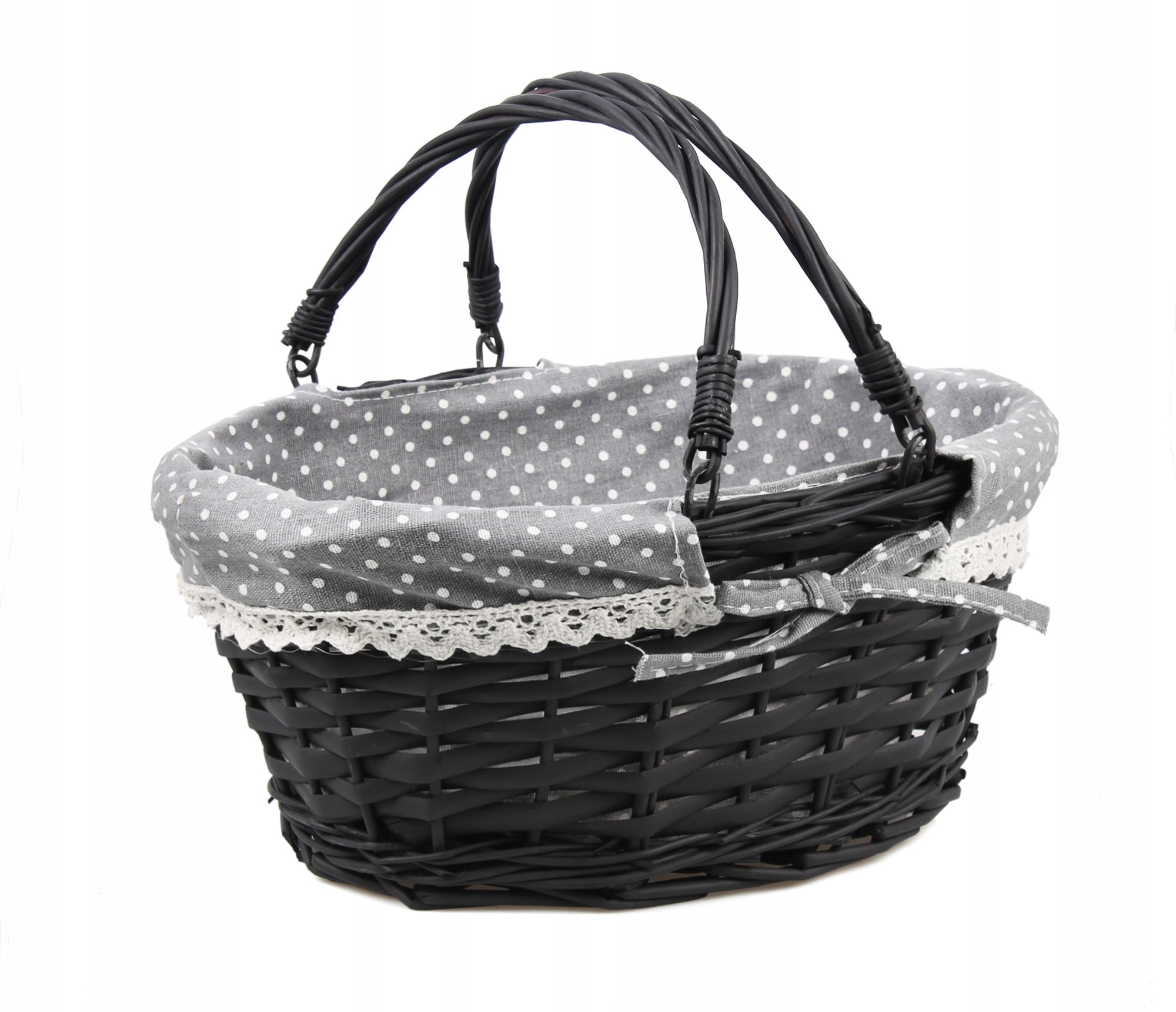 

Wiklinowy Koszyk Z Ruchomymi Uchwytami 35x27x28 cm