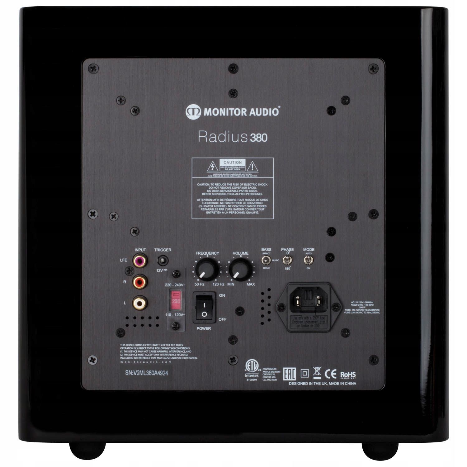 SUBWOOFER AKTYWNY MONITOR AUDIO RADIUS 380 CZARNY Marka Monitor Audio