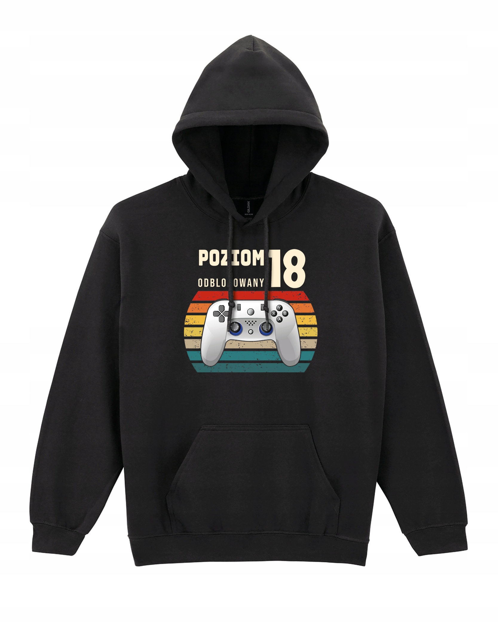 Mikina k osmnáctým narozeninám na úrovni 18 Dárek černá, velikost M