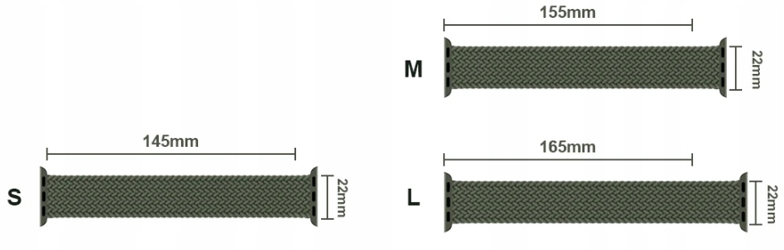 PASEK DO APPLE WATCH 1 2 3 4 5 6 7 8 9 SE 38MM 40MM 41MM |WYBÓR KOLORÓW Szerokość 22 mm