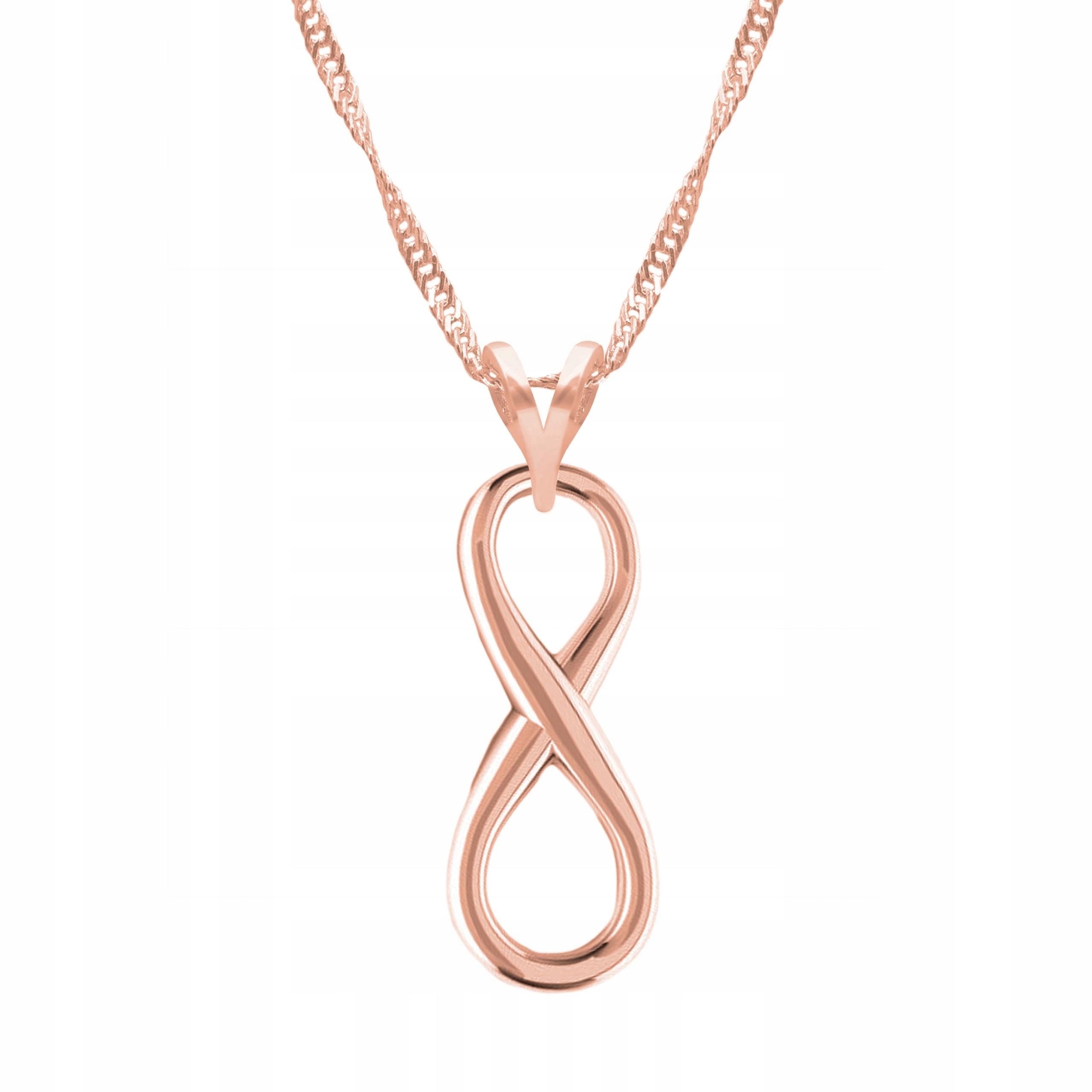 Pozlacený náhrdelník s nekonečnem Infinity Osmička Stříbro 925