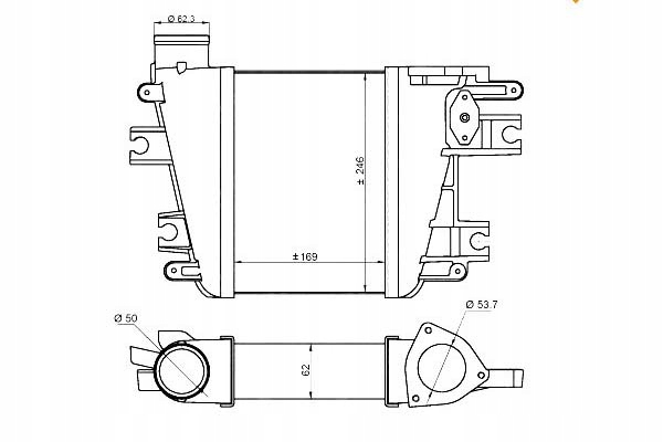 NRF INTERCOOLER NISSAN PATROL GR MK II SAMOCHÓD TE Producent części NRF
