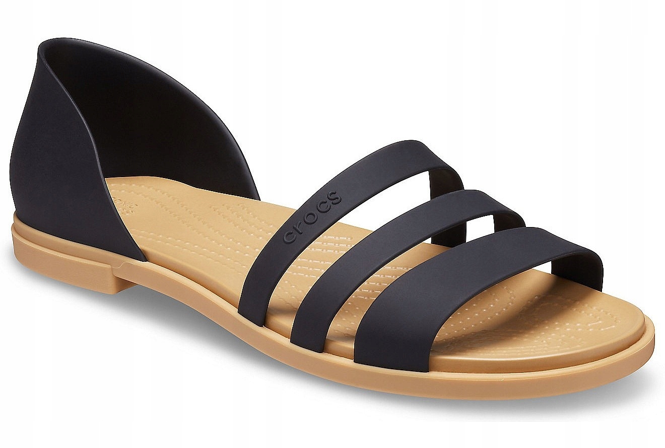 

buty Crocs Tulum Open Flat - Black/Tan