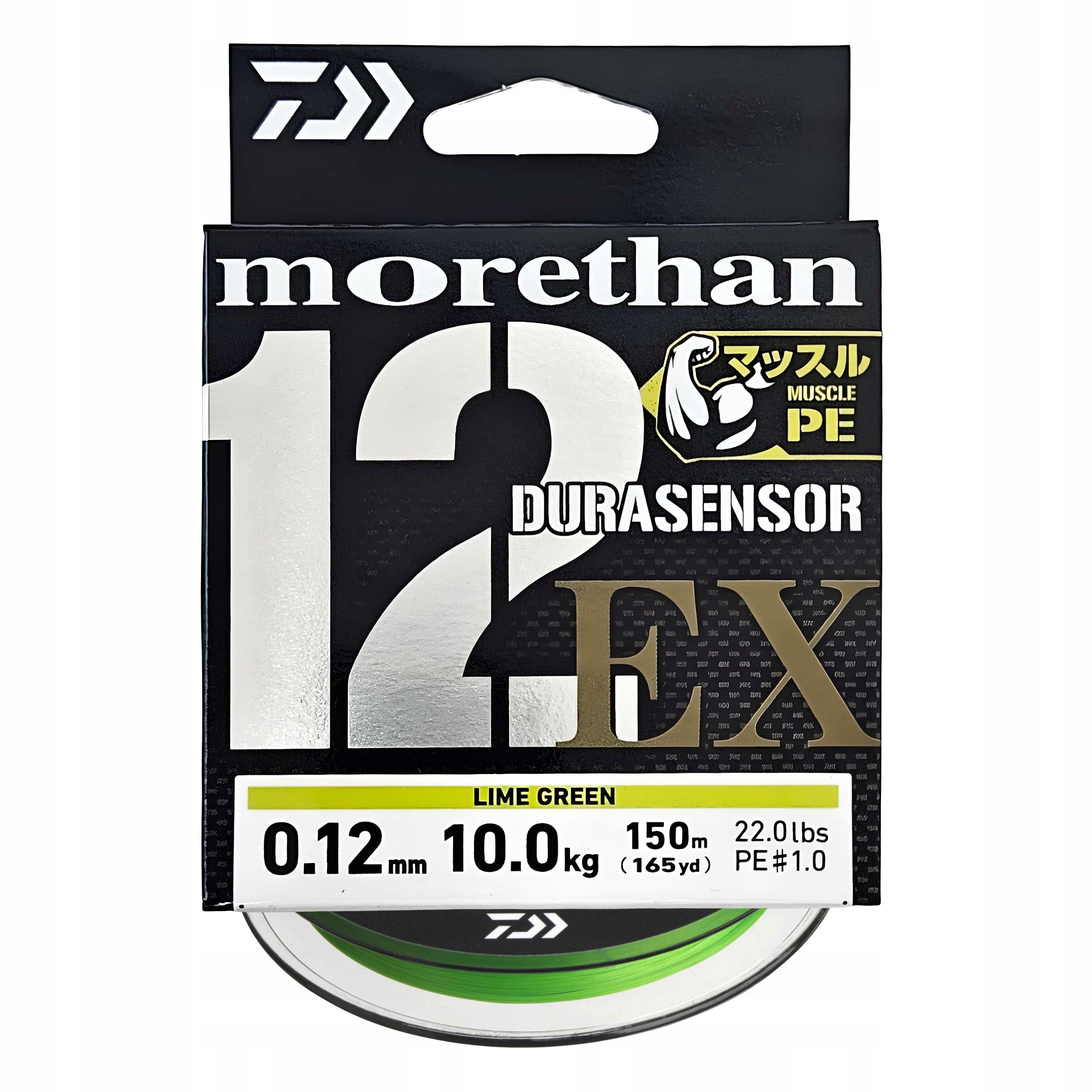 Plecionka Daiwa Morethan 12 Ex 0.12mm 150m green wytrzymała