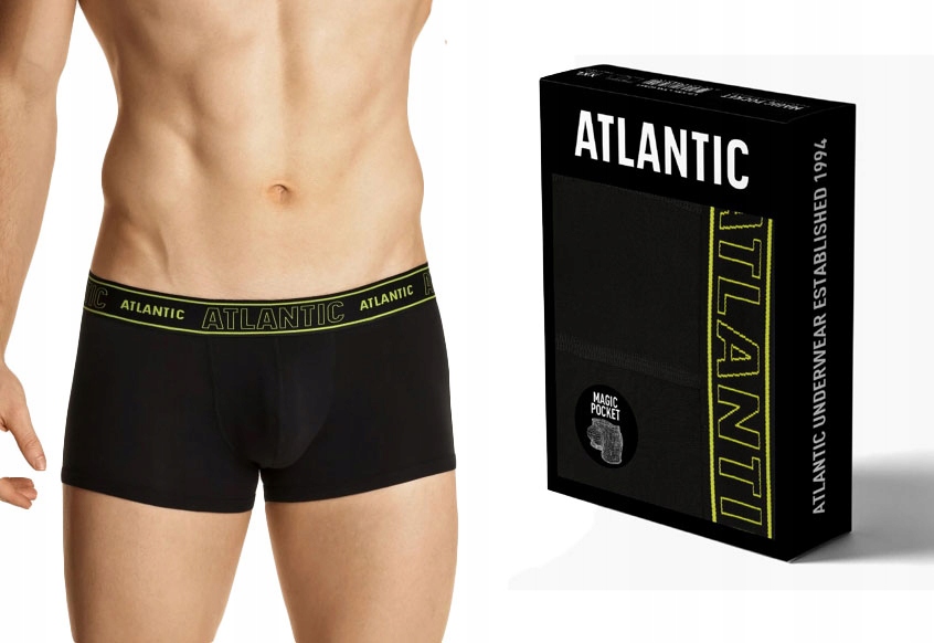 

Atlantic bokserki męskie Magic Pocket M czarne
