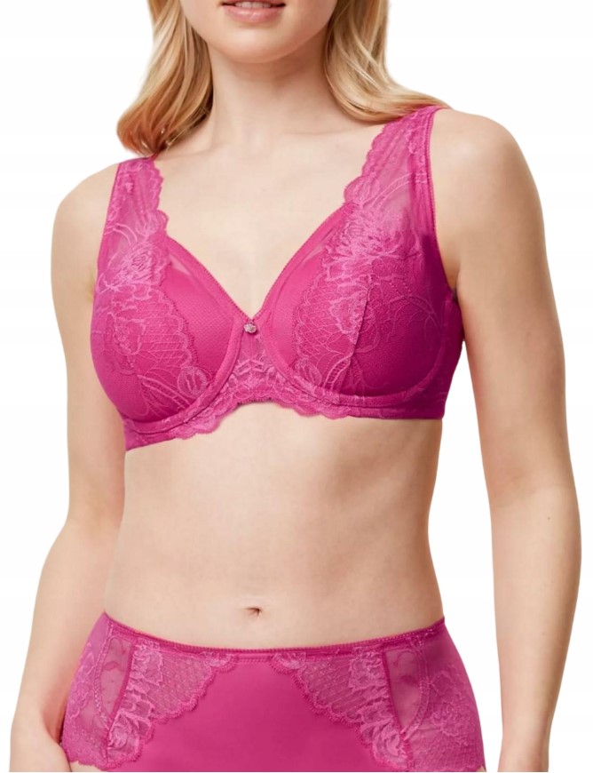 U747 Triumph vyztužená podprsenka růžová Wild Peony Florale Wp 80F