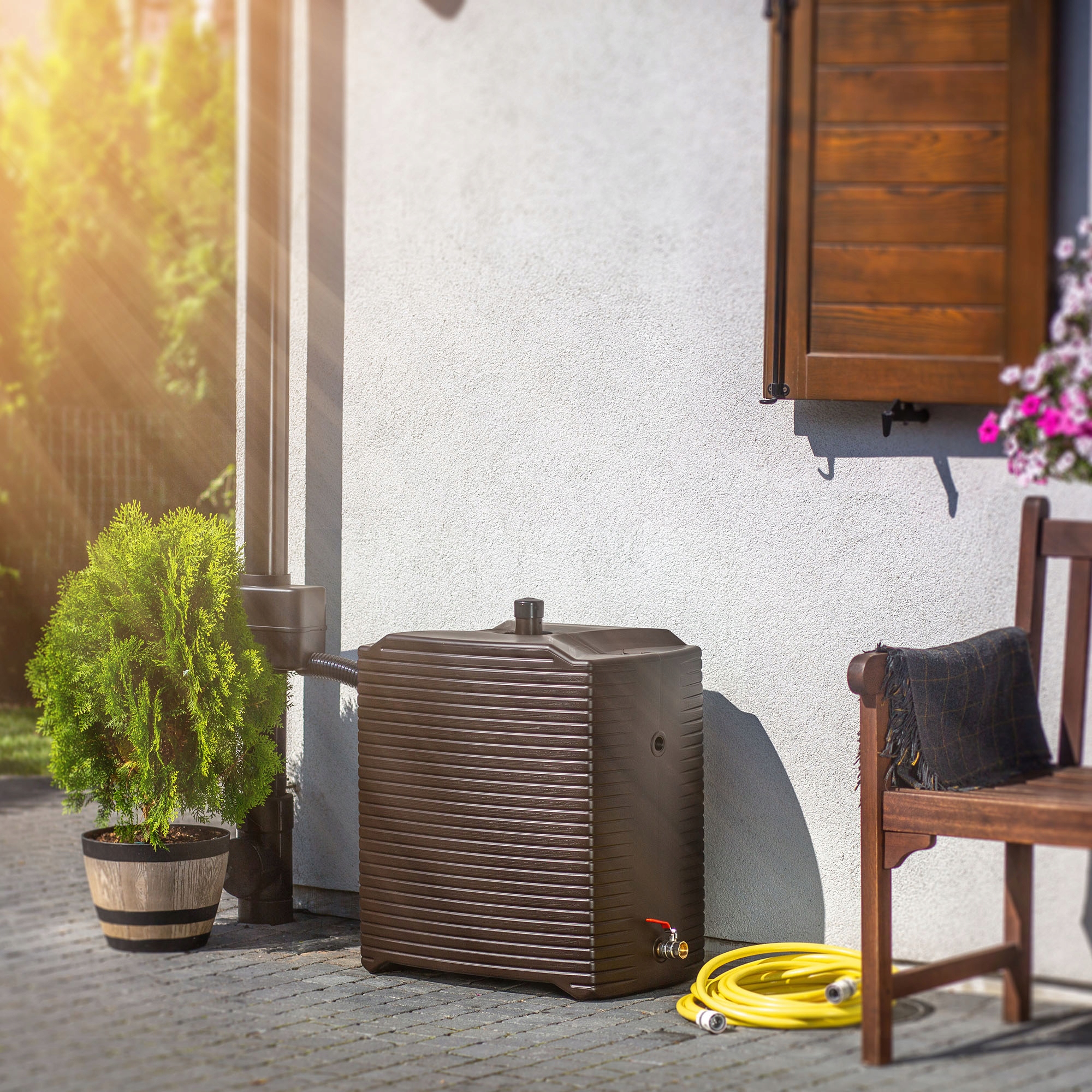 ZBIORNIK NA DESZCZÓWKĘ WODĘ 125L KOMPLETNY Stan opakowania oryginalne