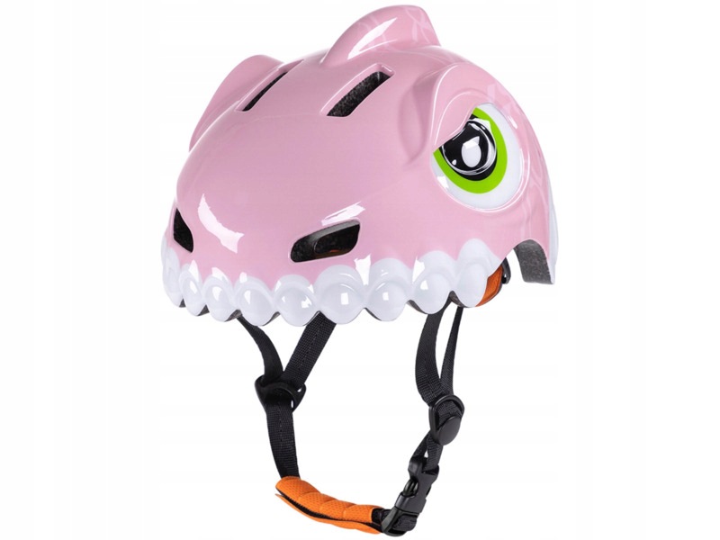 Kask rowerowy Wozinsky Dinozaur HT-62R Różowy dla Dzieci (rozmiar S)