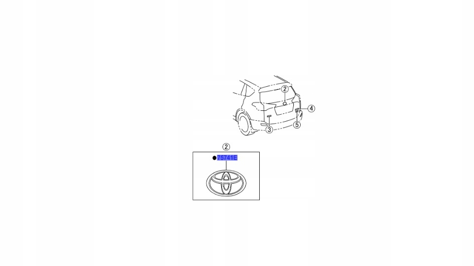 TOYOTA OE 75403-42020 EMBLEMAT ZNACZEK TYŁ Marka Toyota