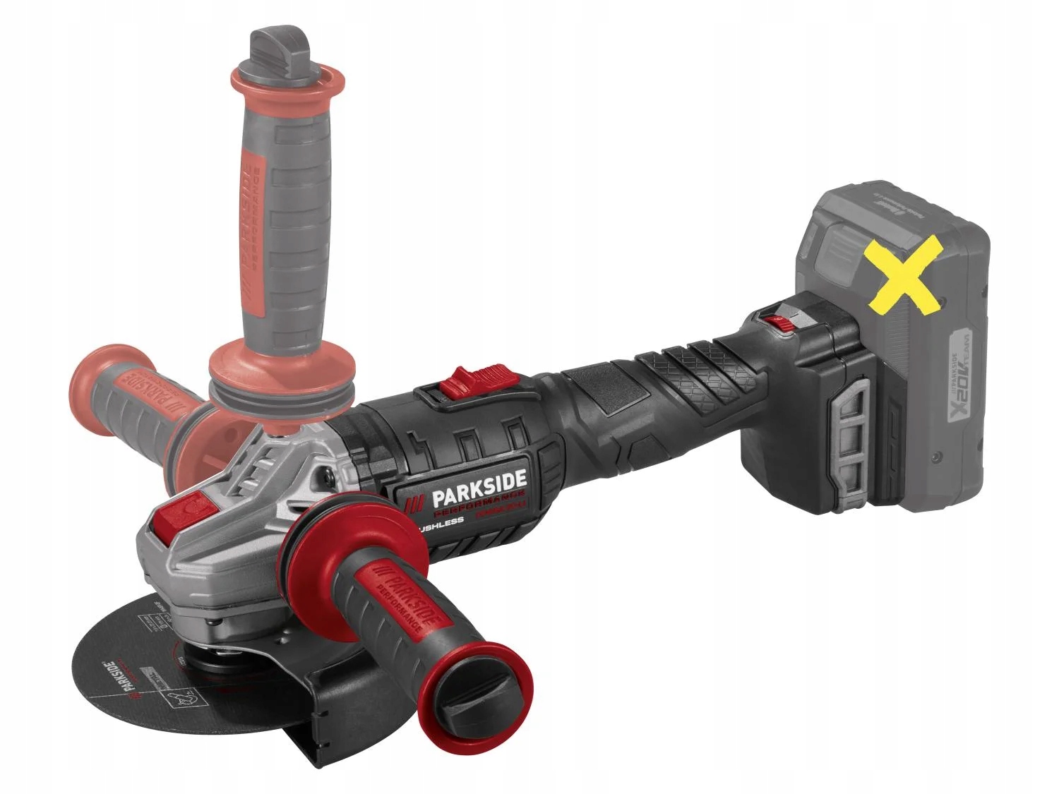 Szlifierka kątowa Parkside Ppwsa 20-Li A1 20 V Performance Boszka Mocna XL