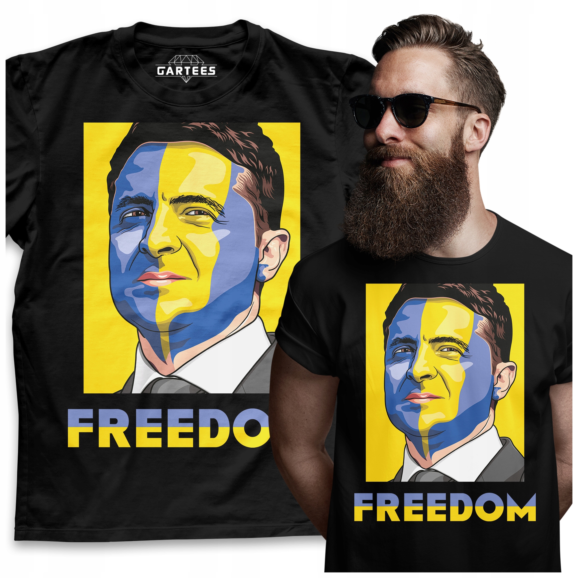 

Koszulka Męska Freedom Zalensky Wolna Ukraina War