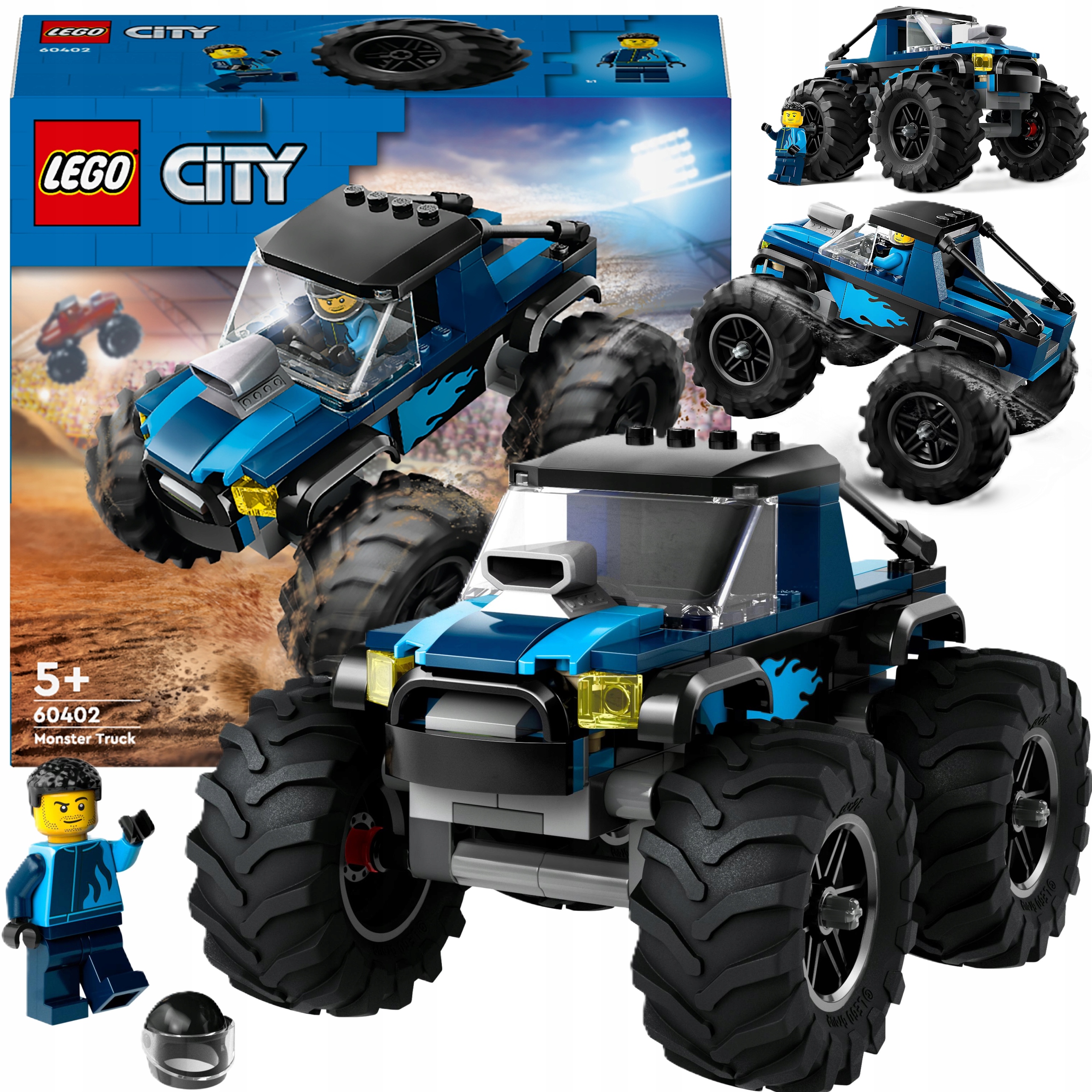Klocki Lego 60402 City Niebieski Monster Truck Samochód Terenowy