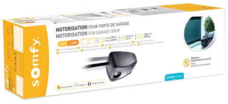 Somfy napęd do bramy garażowej automat GDK 1100 Maksymalna liczba cykli na dobę 20