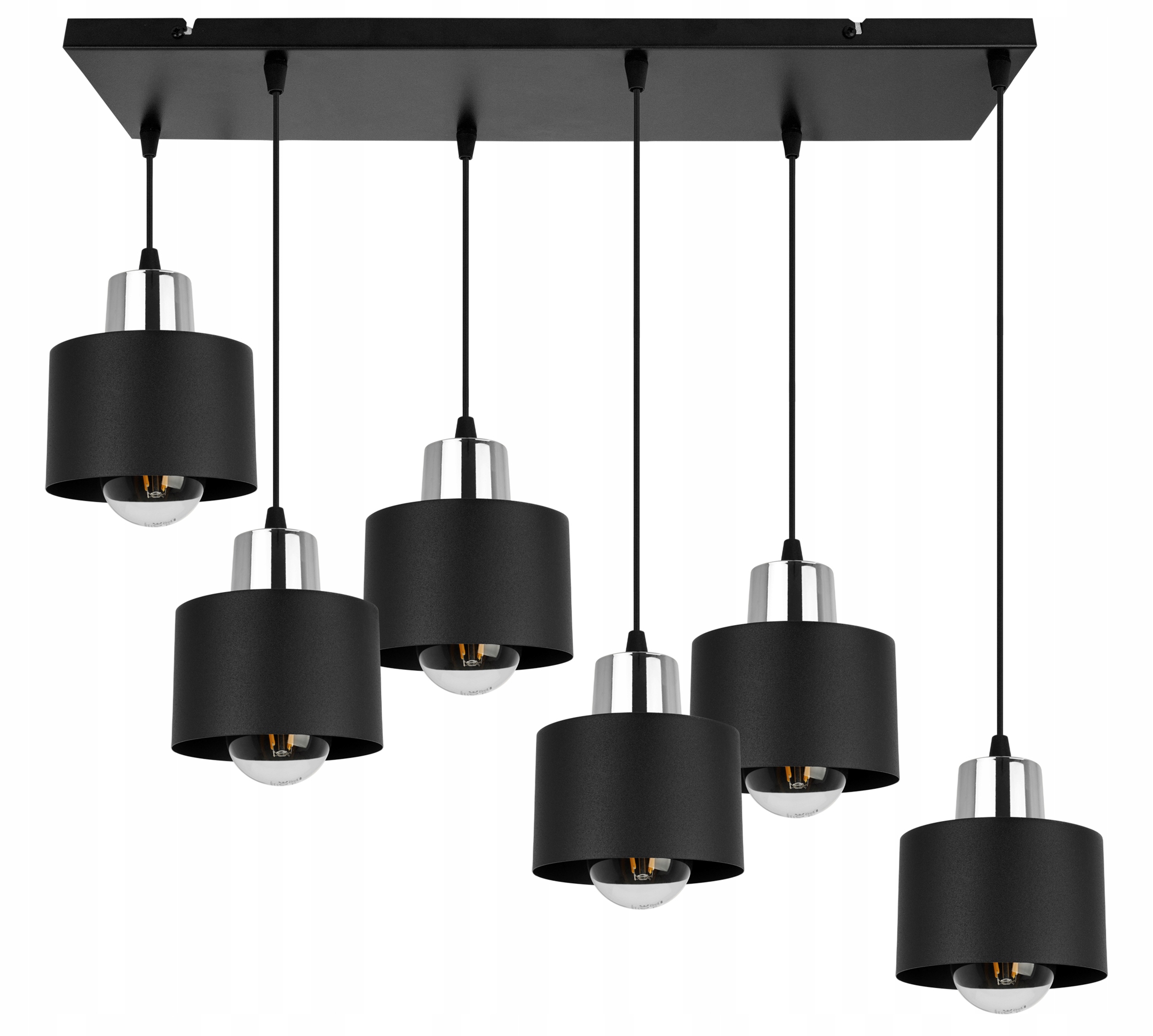 

Lampa Nowoczesna Wisząca Sufitowa Czarna Klosz Led