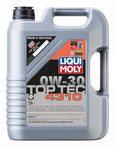 LIQUIMOLY Top Tec 4310 0W-30 5L FIAT PEUGEOT CITRO