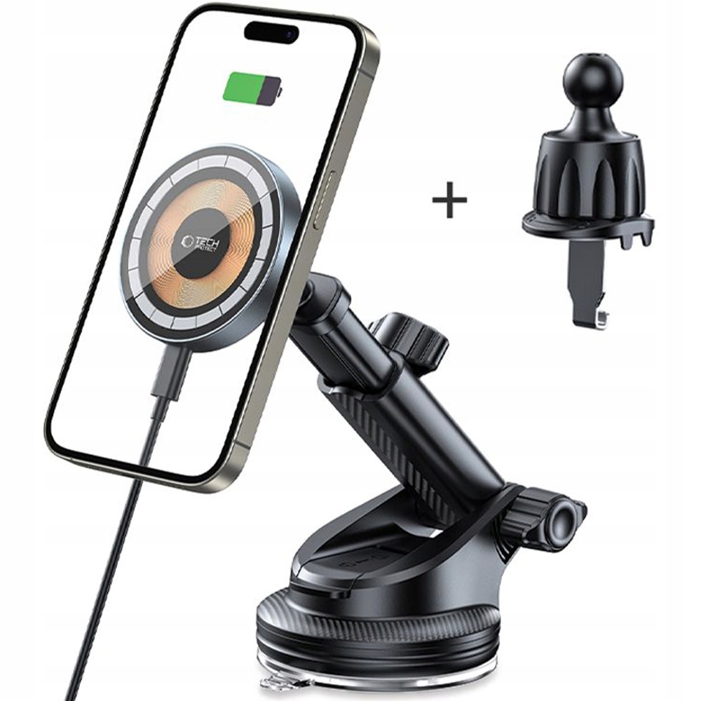 Uchwyt magnetyczny samochodowy na kratkę Tech-Protect do MagSafe do iPhone