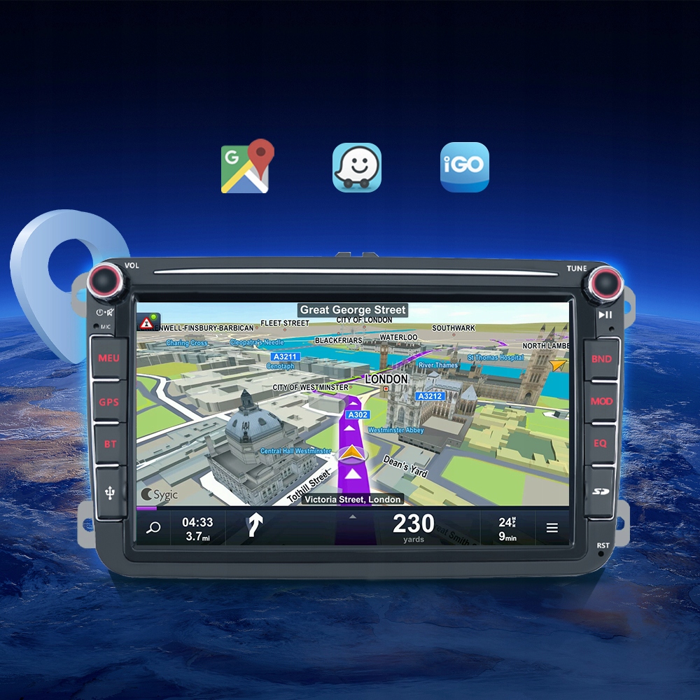 RADIO ANDROID 13 GOLF 5 V 6 VI VW PASSAT B6 B7 TIGUAN SKODA SEAT 2GB/64GB Model no model