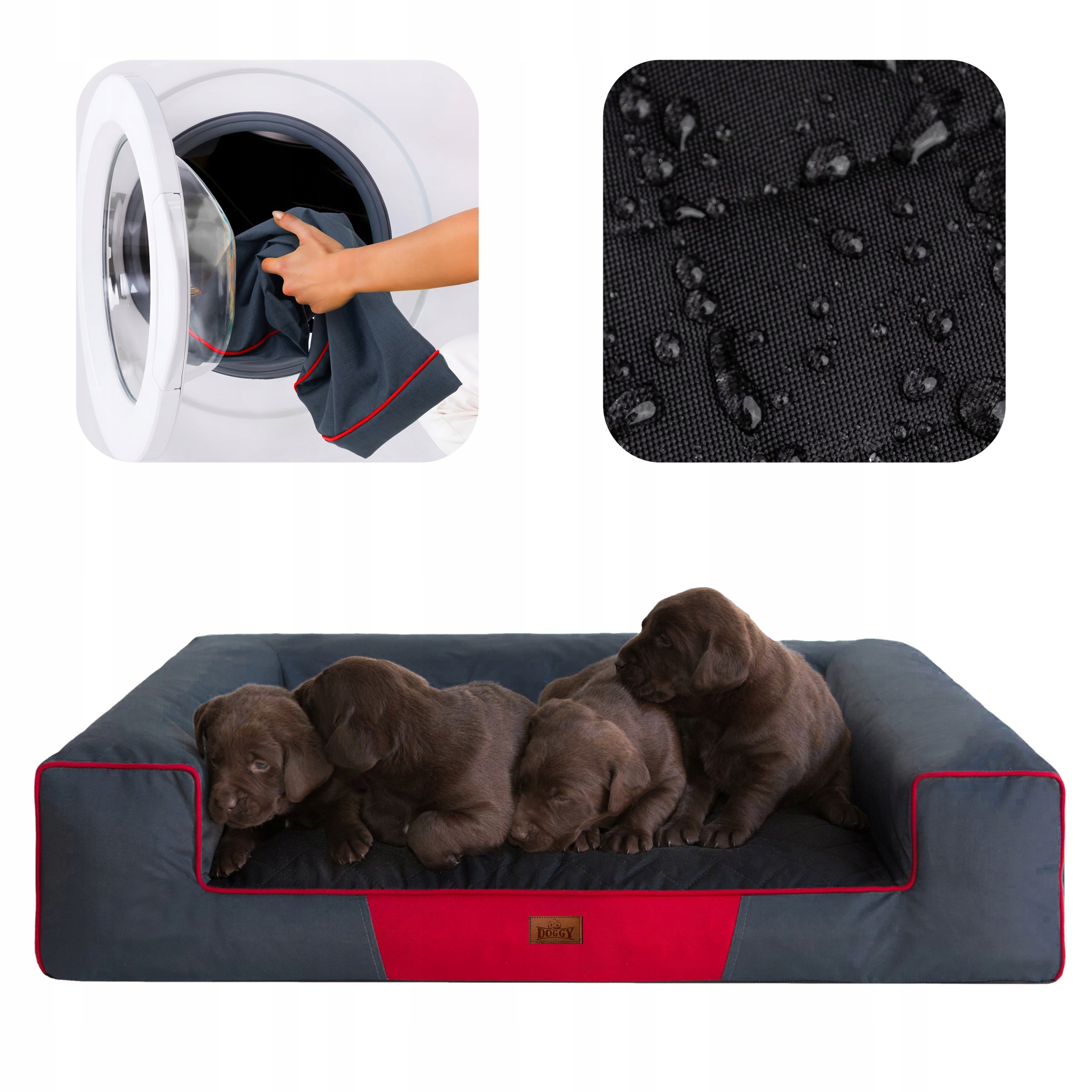 Levně Pelíšek pro psa, pohovka, pohovka, Voděodolný Stahovatelný Potah L 80x55 cm