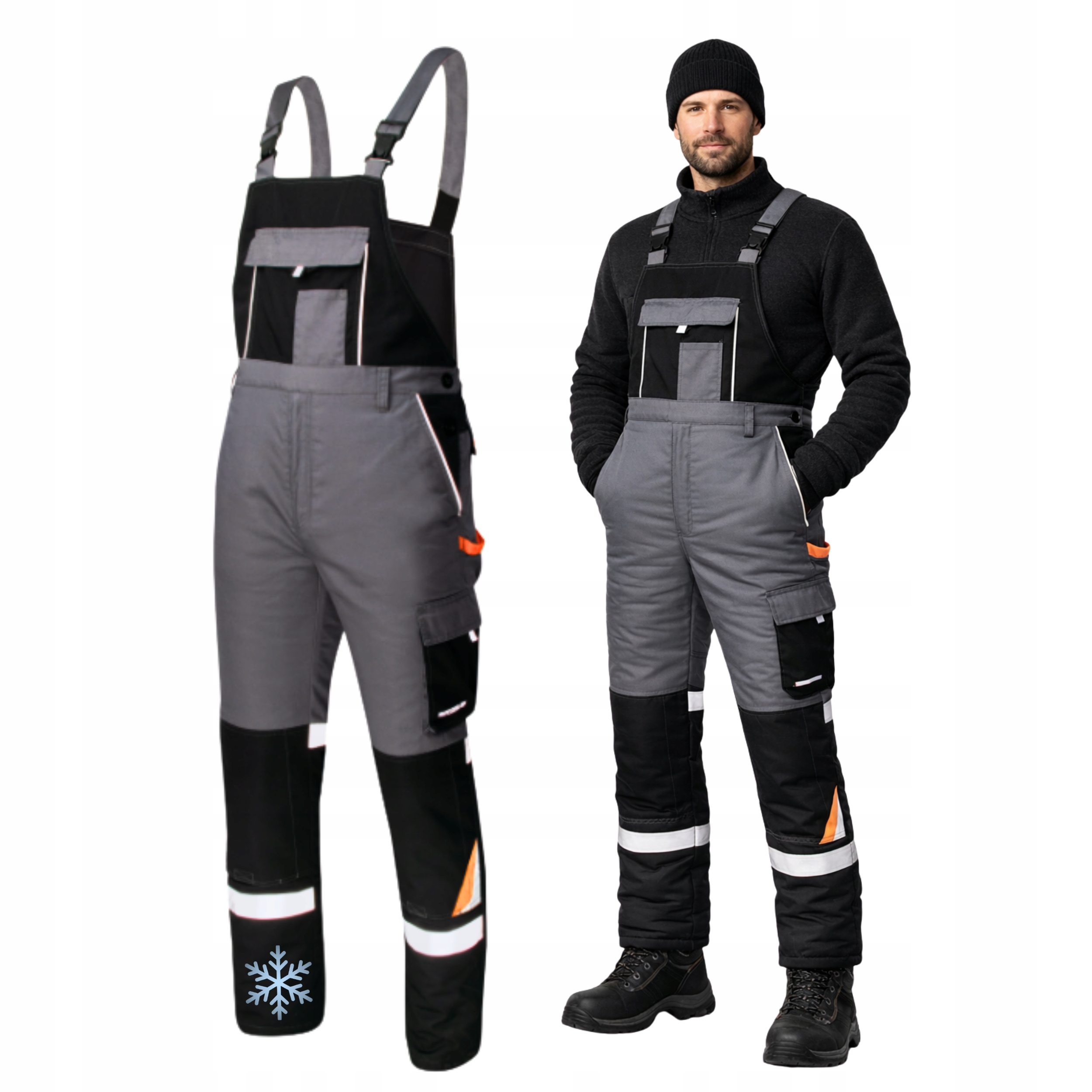 Zateplené pracovní kalhoty Reflexní zimní pánské kalhoty Odolné