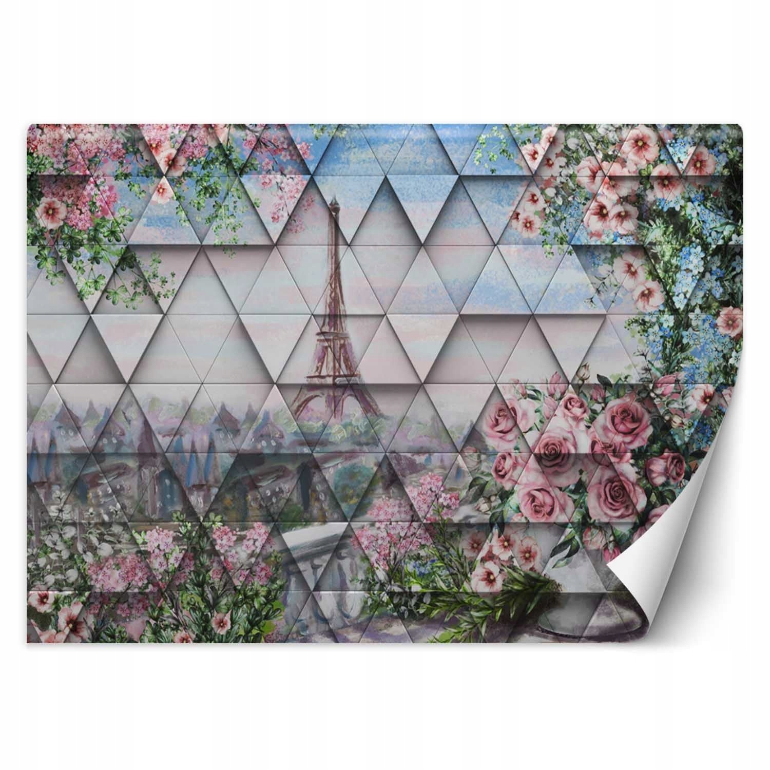 Fototapeta Eiffelova věž na jaře Geometrie 450x315