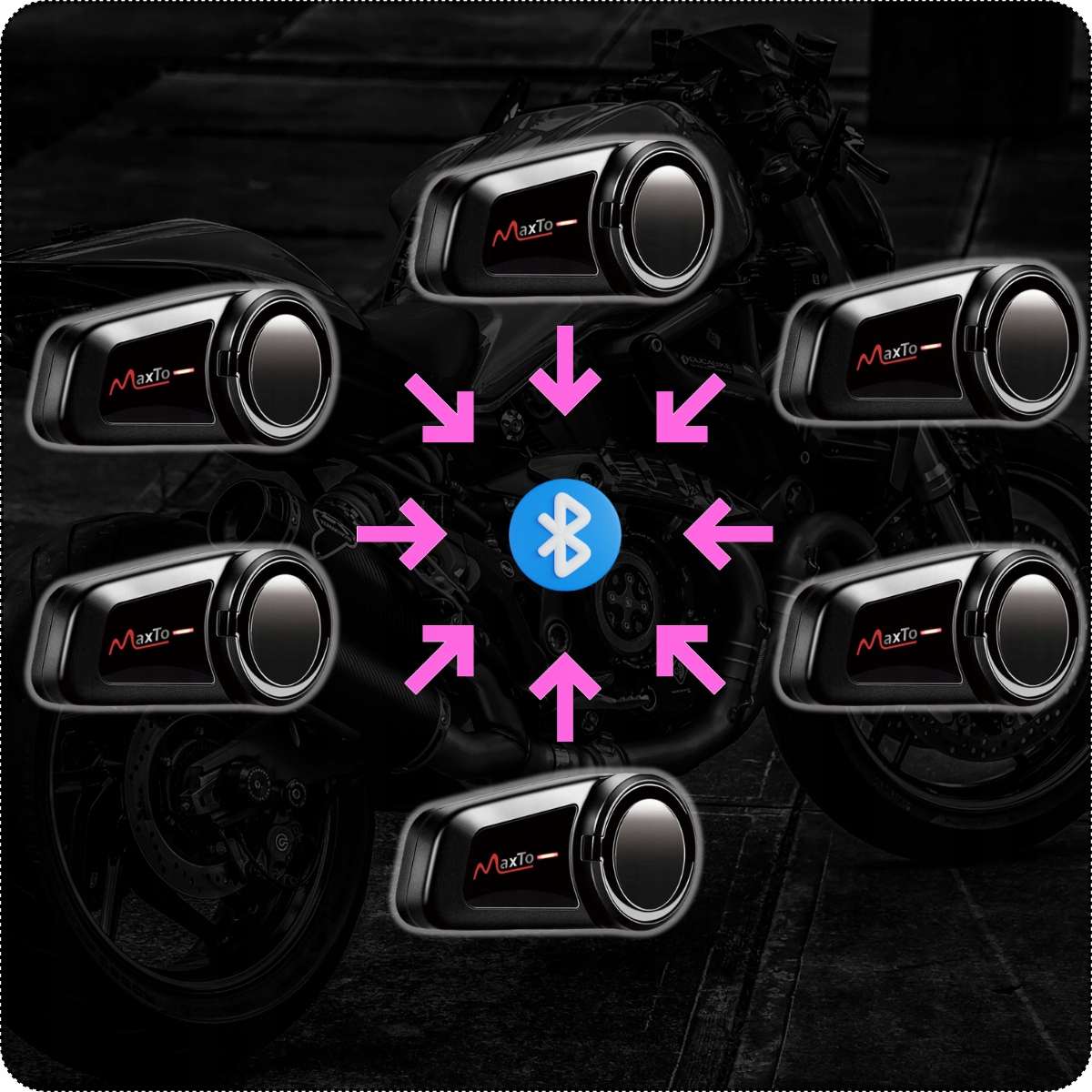 INTERKOM MOTOCYKLOWY MAXTO M2 PEŁNA KONFERENCJA DO 6+1000 M+ POLSKI LEKTOR Czas ładowania 2.5 h