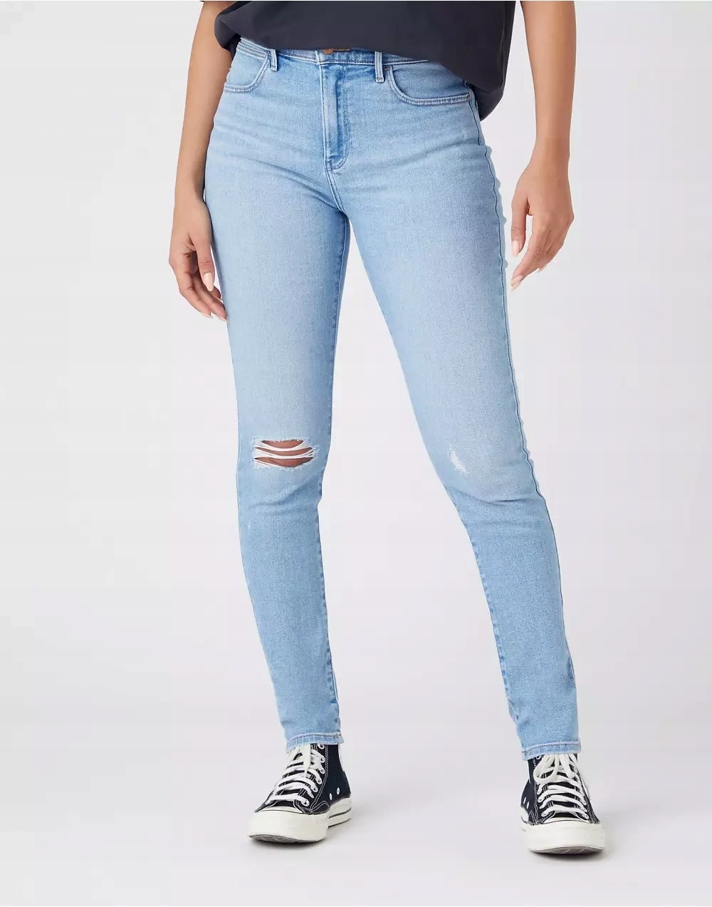 Dámské úzké nohavice džíny Wrangler High Rise Skinny Beach Baby W27H4746B 28/32