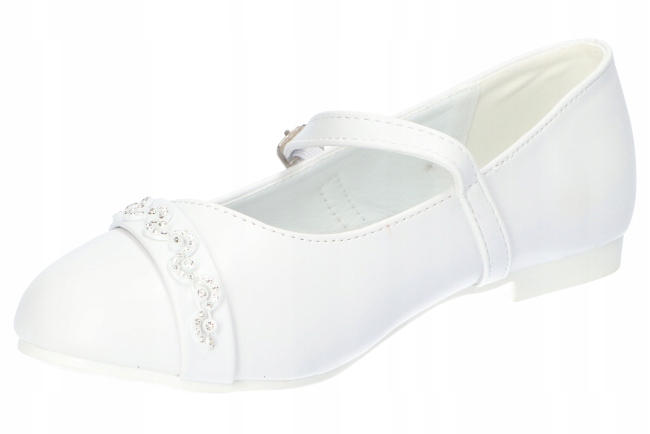 AMERICAN CLUB KOM49 BUTY KOMUNIJNE BALERINKI WKŁADKA SKÓRZANA BIAŁE 36 Stan opakowania oryginalne