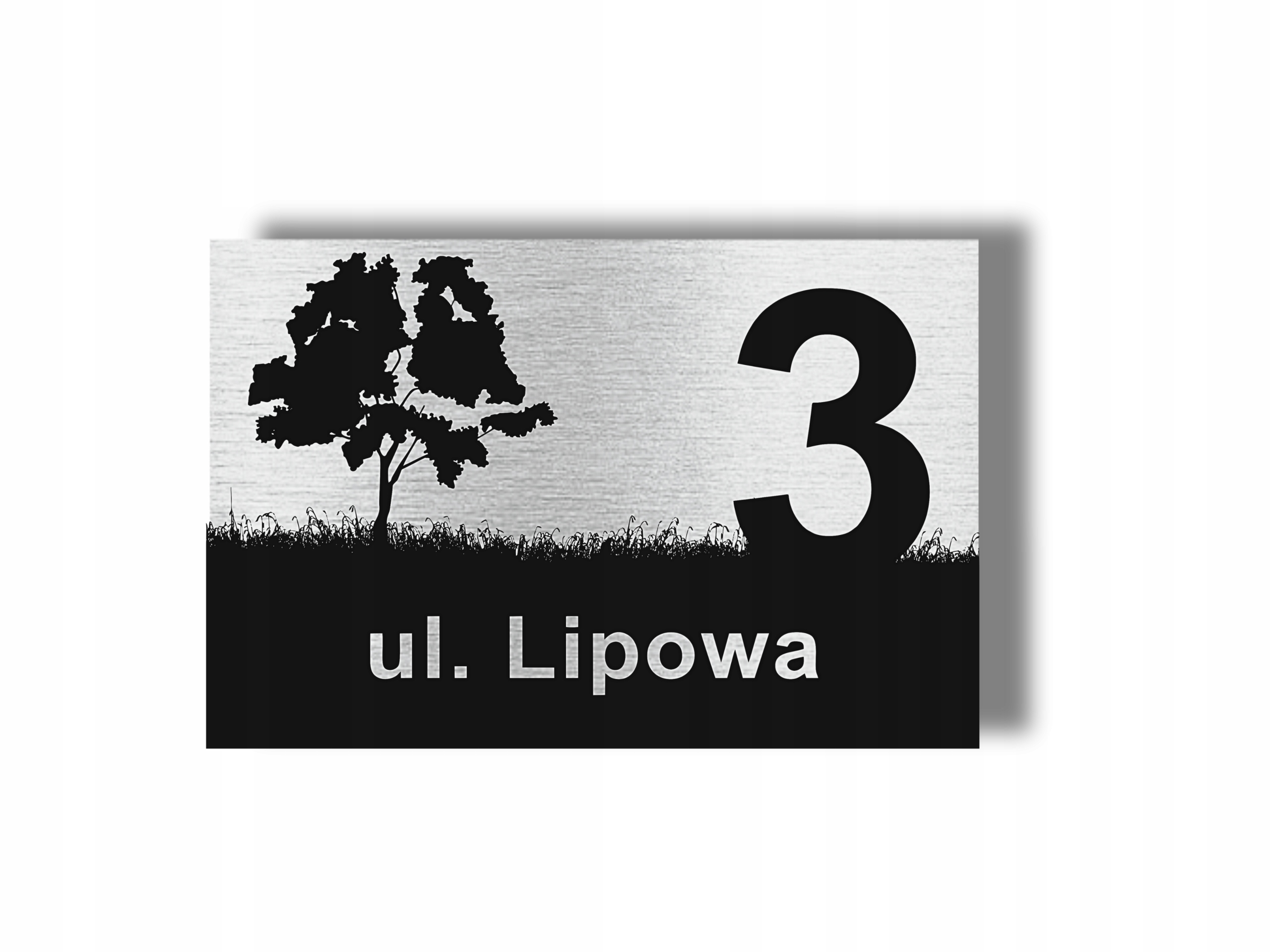 Tabliczka adresowa NUMER NA DOM| 30x20cm | trwały druk UV | Zestaw Montaż Kod producenta tab_uv_dom_12As