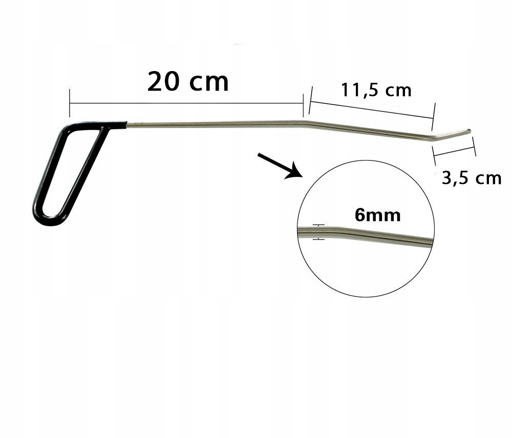 DRUTY lance PRĘTY HAKI PDR do usuwania WGNIECEŃ x6 Marka bez marki