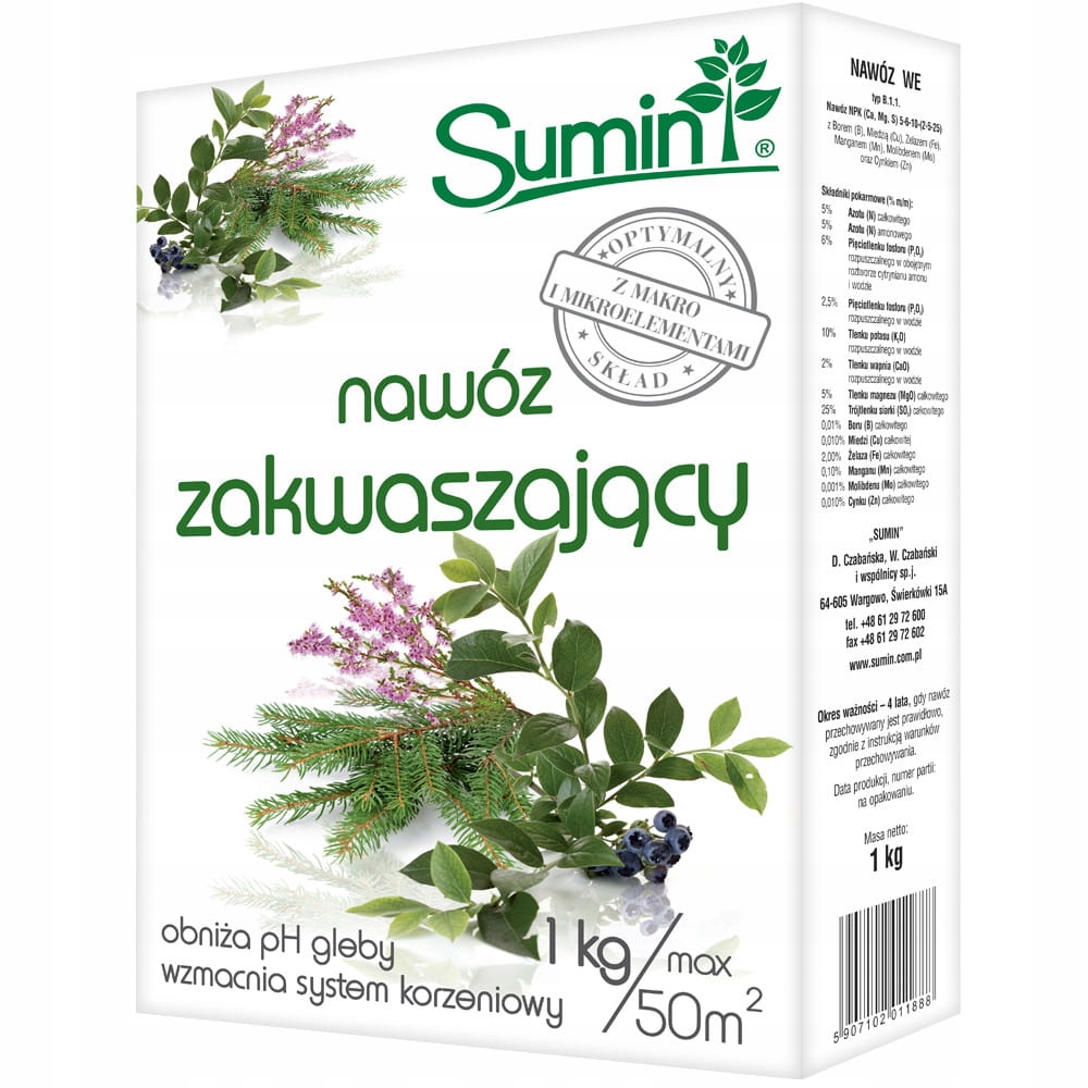 

Nawóz Zakwaszający granulowany 1 kg Sumin
