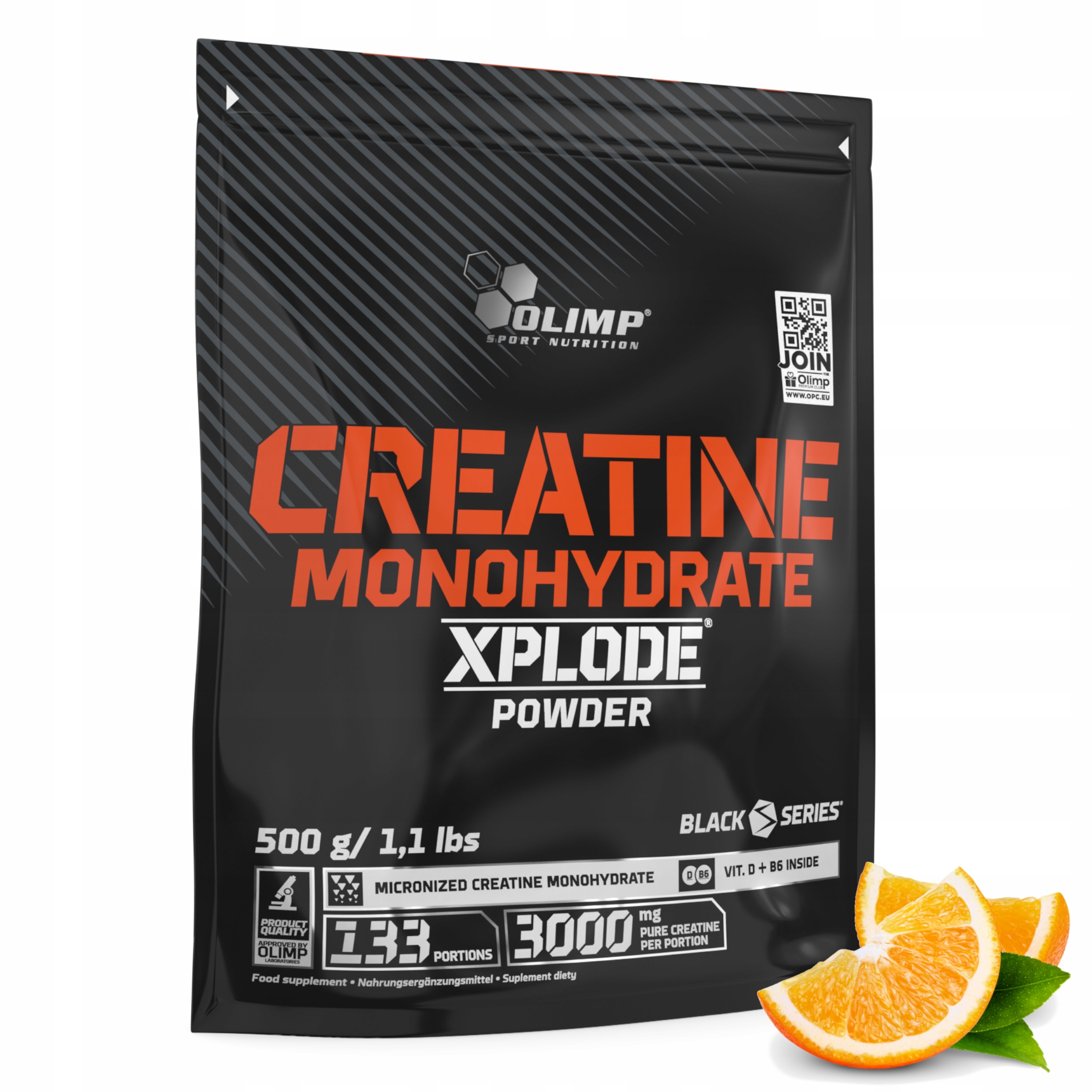 Olimp Creatine Monohydrate Xplode 500g Kreatin Monohydrát Pomeranč