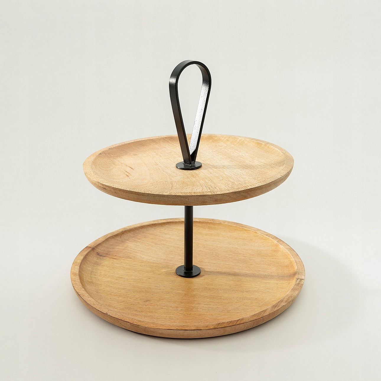 Dvojúrovňová drevená patera Kabir 34 x 35 cm