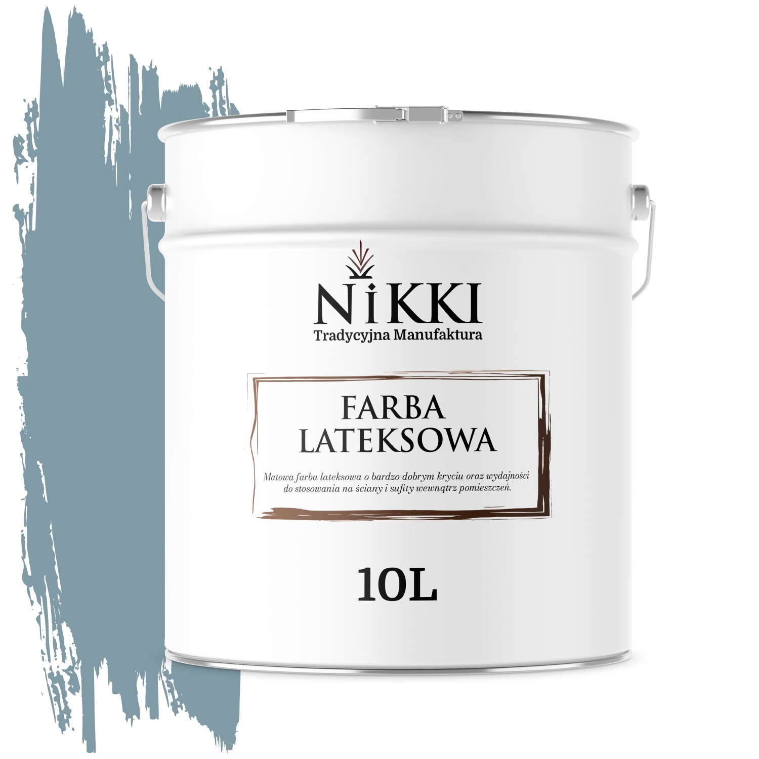 Latexová Farba Na Stenu Šedá Platinová Tmavá S Modrým H0730 10L Mat