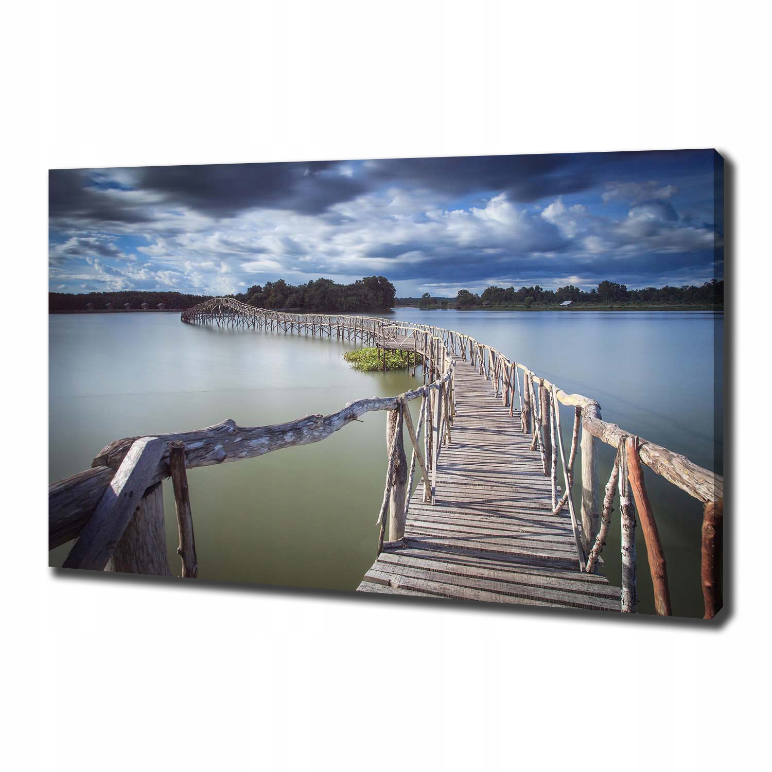 

Foto obraz na płótnie Drewniany most 100x70 cm