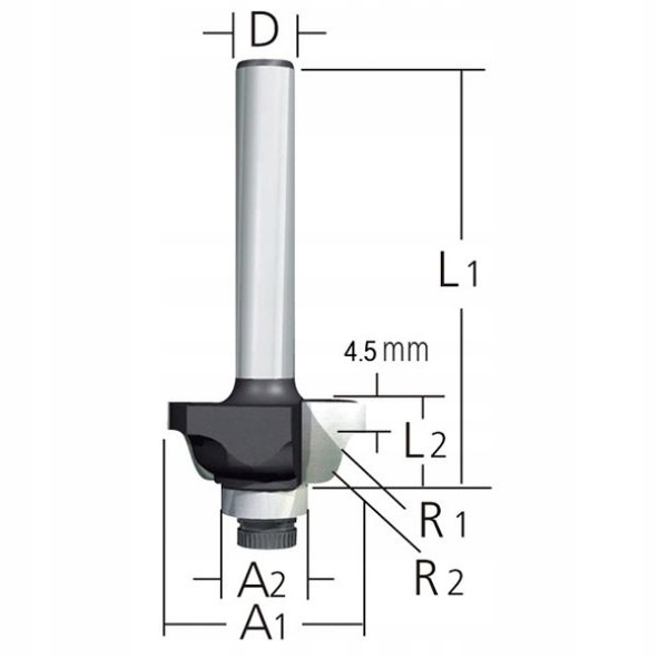 Makita D-09581 Fréza Profil Vlnitý Trn 6 mm