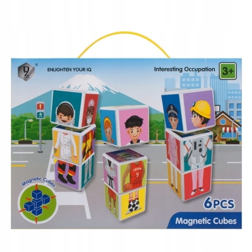 KLOCKI MAGNETYCZNE 6 ELEMENTÓW POSTACIE