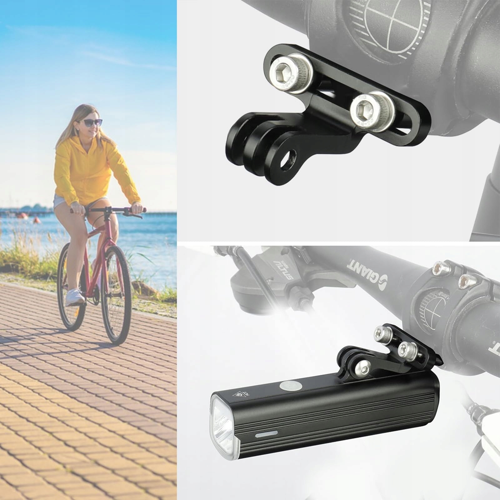 Adapter Uchwytu Rowerowego Do Kamery Sportowej GoPro Aluminiowy COSSWE — miniatura 5