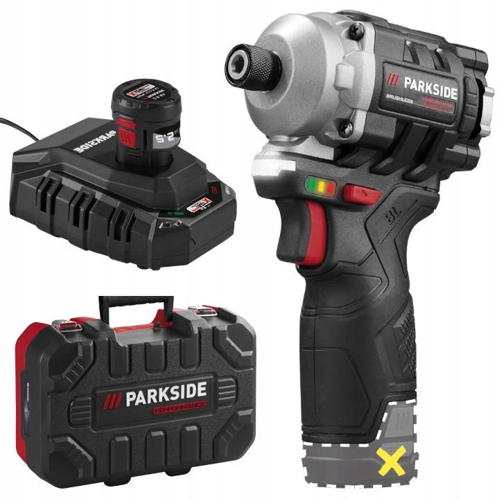 Akumulatorowa zakrętarka udarowa 12V Pdssap 12 A1 aku 2,5A ładowarka 6A