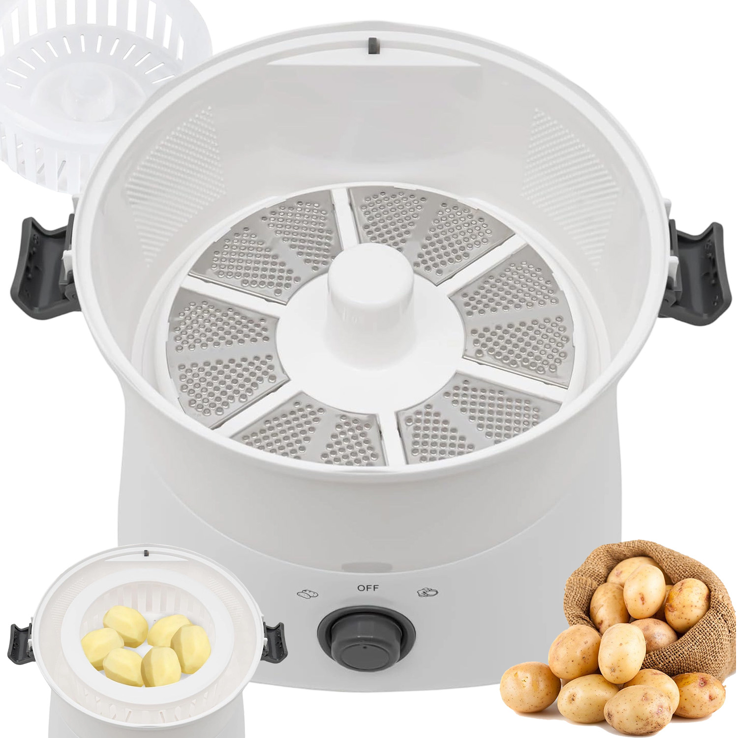 Elektrická Rotační Škrabka Pro 0.8 Kg Brambor A 0.36 Kg Zeleniny 85 W