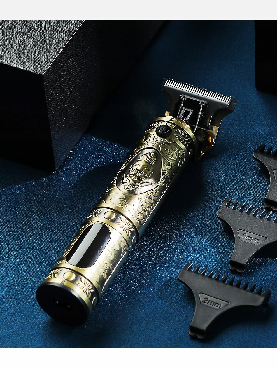 PROFESJONALNA MASZYNKA DO STRZYŻENIA GOLENIA WŁOSÓW TRYMER MĘSKI VGR 7w1 Kolor dominujący żółty/złoty