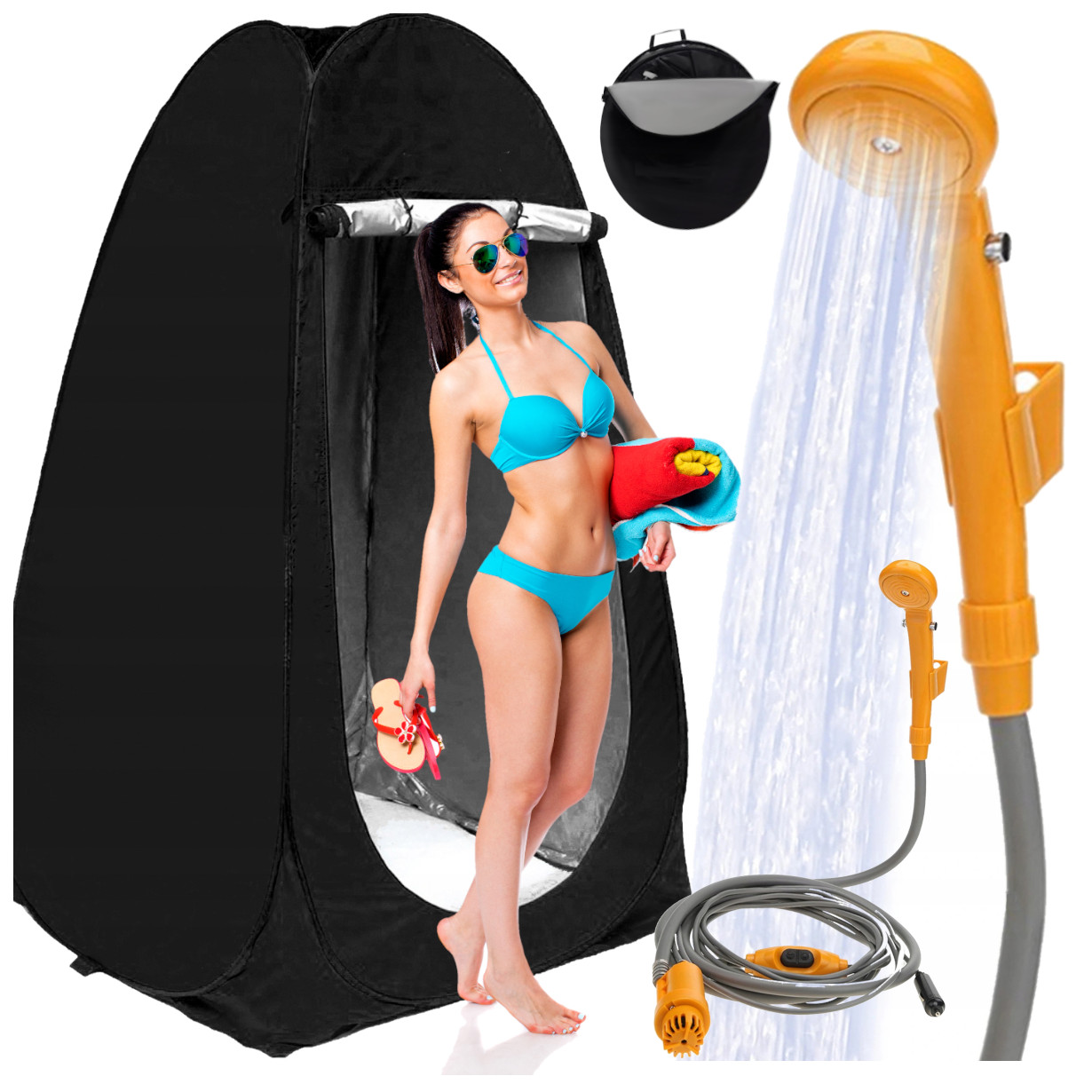 Stan Převlékárna Toaleta Sprchový Kout Turistický Přenosný 12V