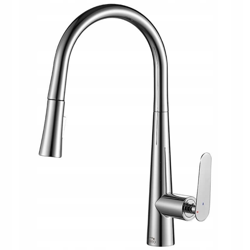 Stojánková baterie Nalda Chrom s výsuvným výtokem U, BAY_069D, Eco Design