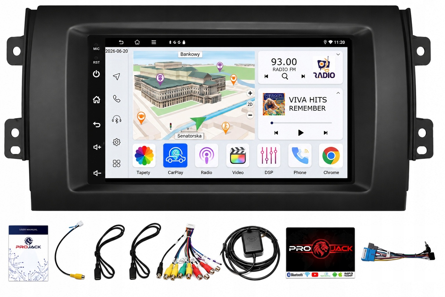 Rádio Gps Android Navi Suzuki SX4 2006-2013 Carplay Wifi Usb 4GB 64GB